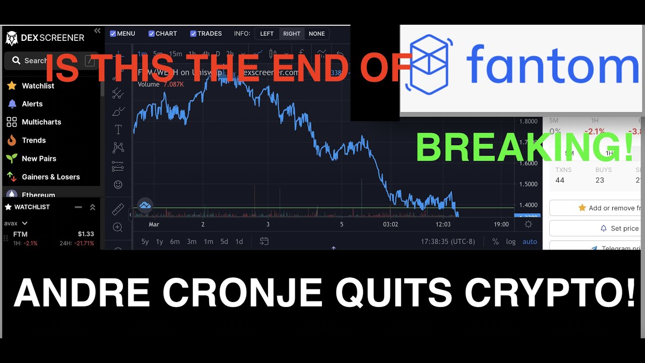MASSIVE NEWS: IS THIS THE END OF FANTOM CRYPTO NETWORK? ANDRE QUITS!