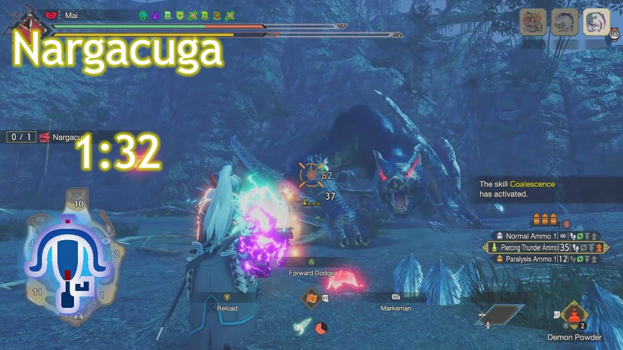 【MHR Sunbreak】PC 3☆  Nargacuga ナルガクルガ LBG TA Rules? ¤1:32¤