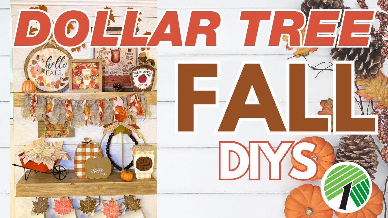 ☕️ 13 New FALL Dollar Tree DIYS! Autumn Coffee Bar with Pumpkin Spice, Falling Leaves & Apple Cider