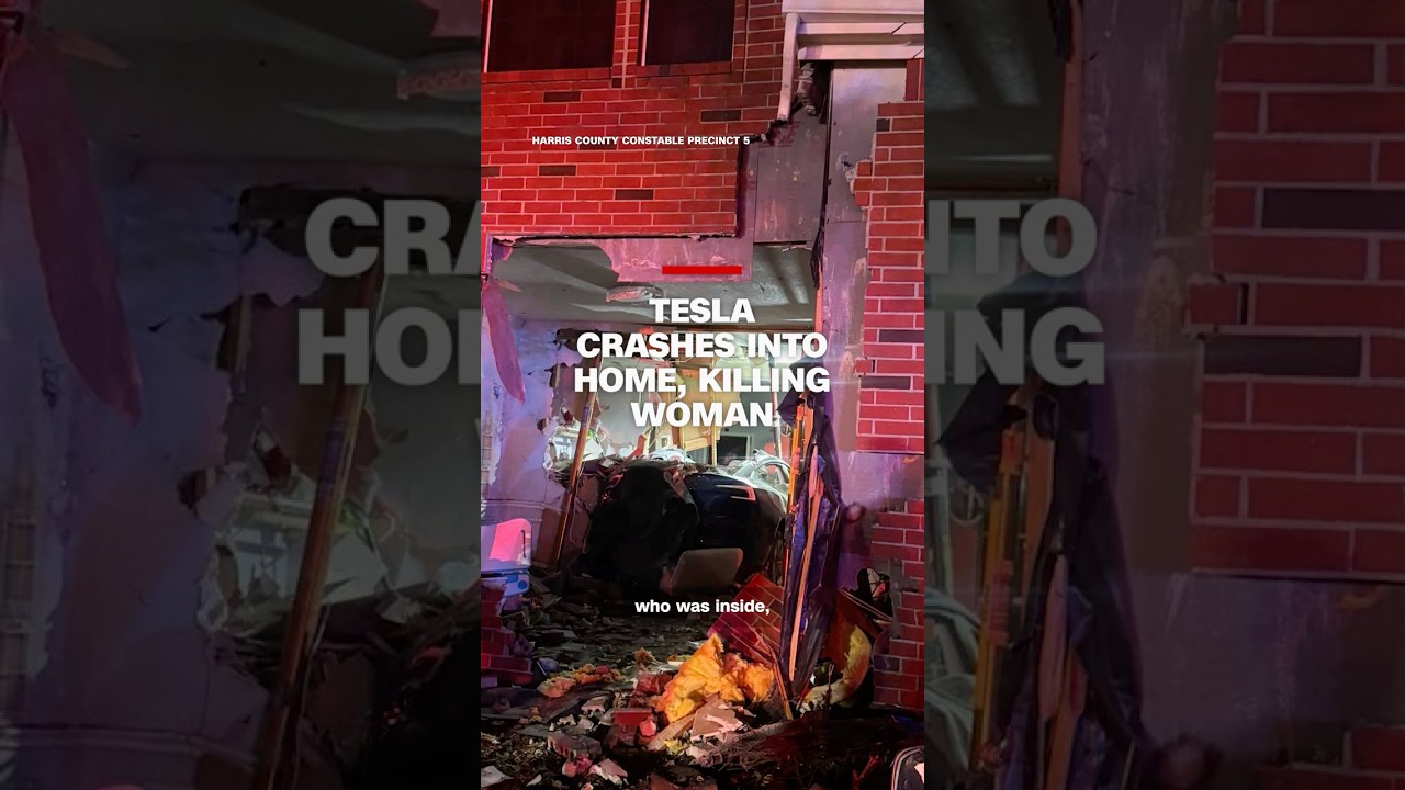Tesla crashes into home, killing woman