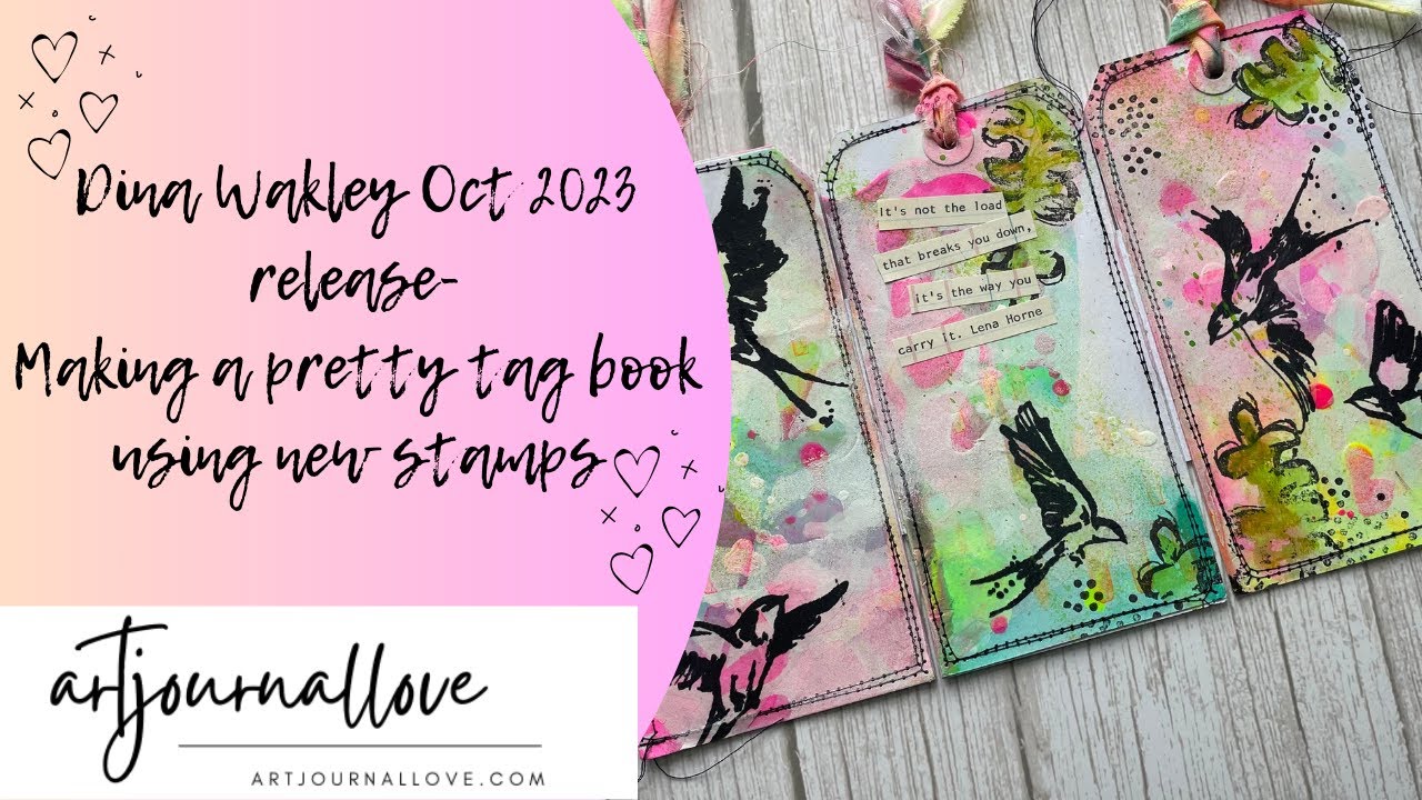 Dina Wakley Oct 2023 release-  Making a tag book