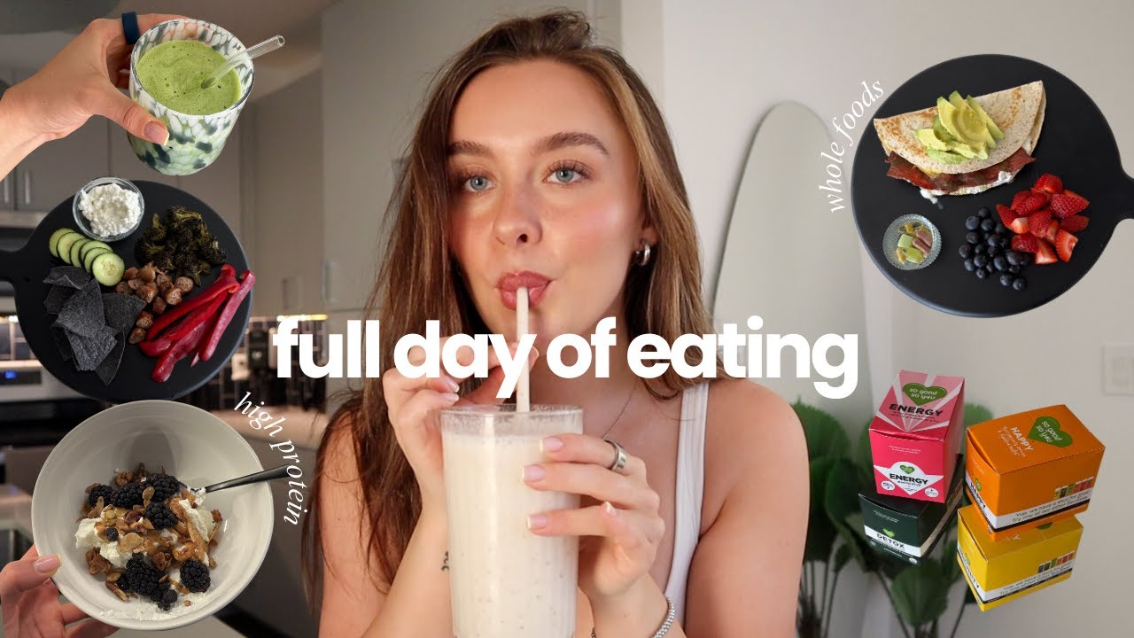 full day of eating high protein whole foods | easy & healthy!