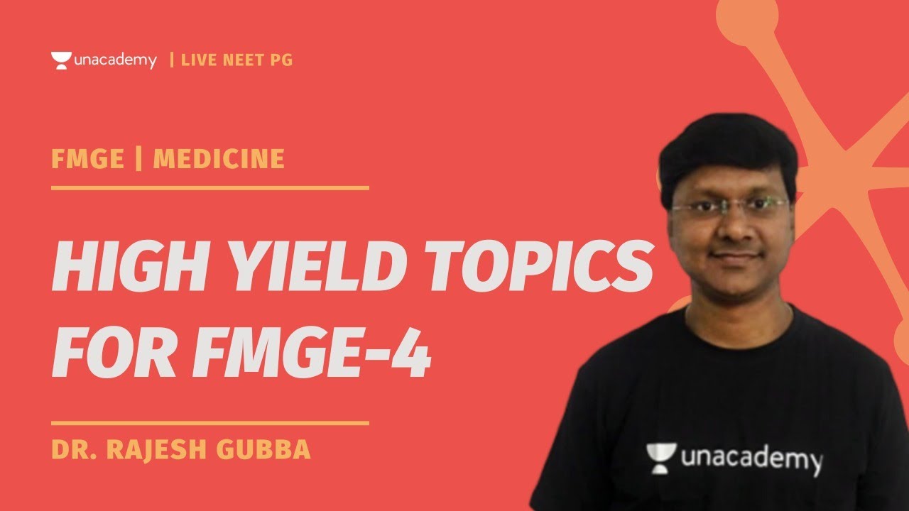 General Medicine | High yield Topics for FMGE-4 | Dr. Rajesh Gubba