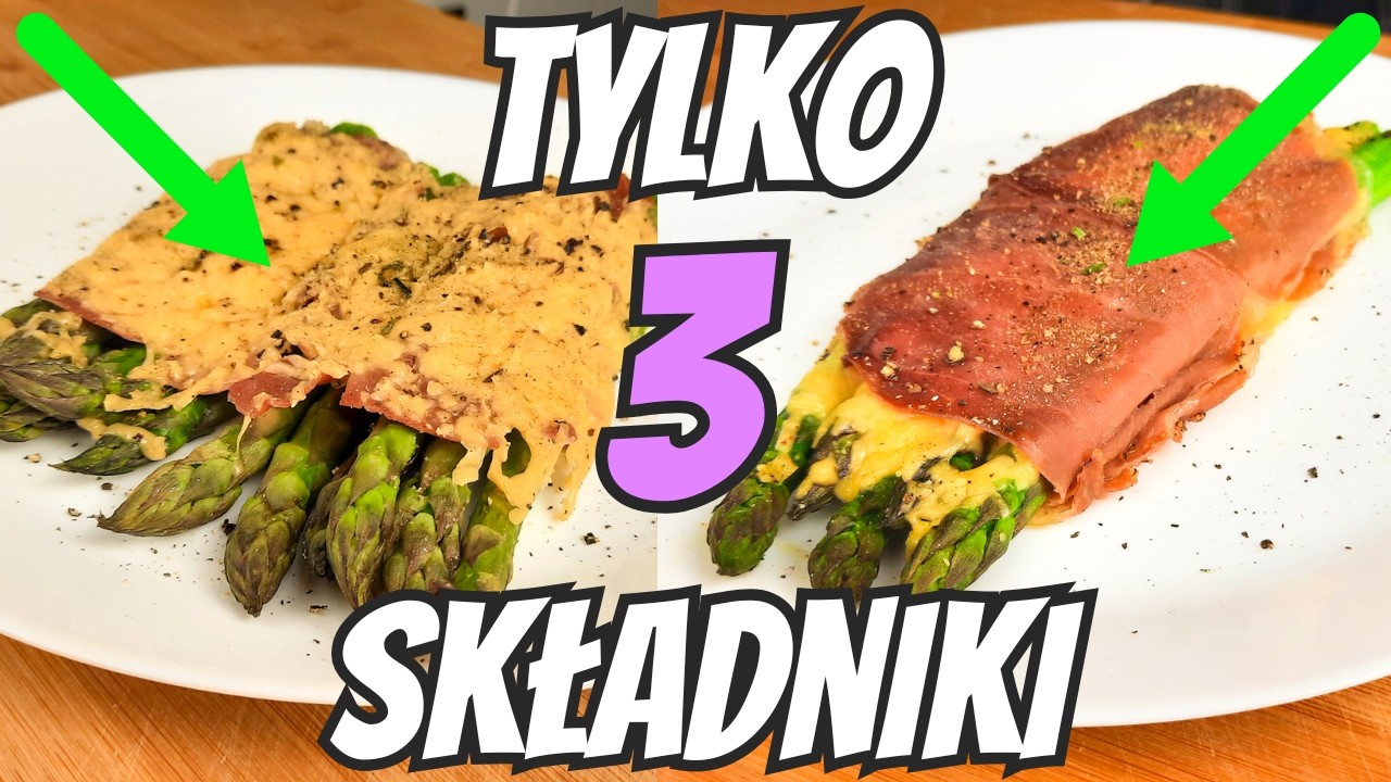 PYSZNE ZAPIEKANE SZPARAGI Z SEREM I SZYNKĄ / BOCZKIEM - NIEBO W GĘBIE 😎 | Nutka Smaku