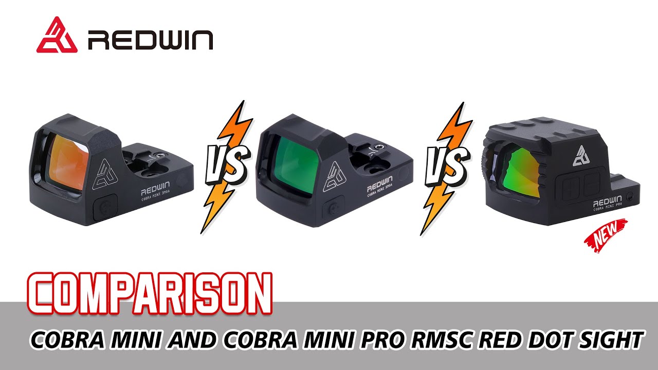 COMPARISON Red Win Cobra Mini and Cobra mini Pro RMSc Red Dot Scope Reflex Sight