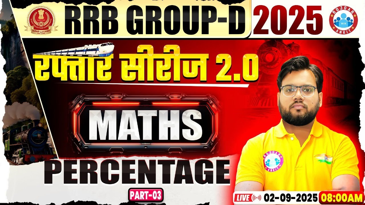 RRB Group D Maths Class 2025 | Percentage | RRB Group D Maths MCQs | Maths By Aakash Sir