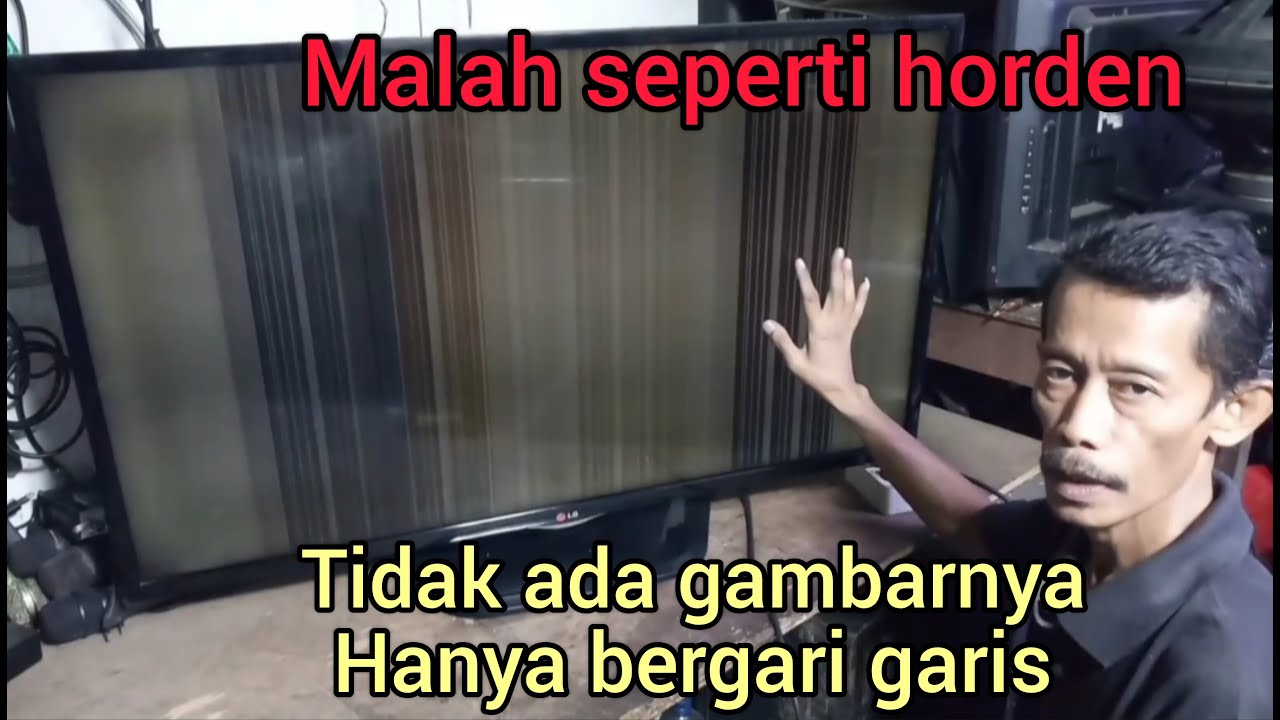 Tv led lg gambar bergaris garis