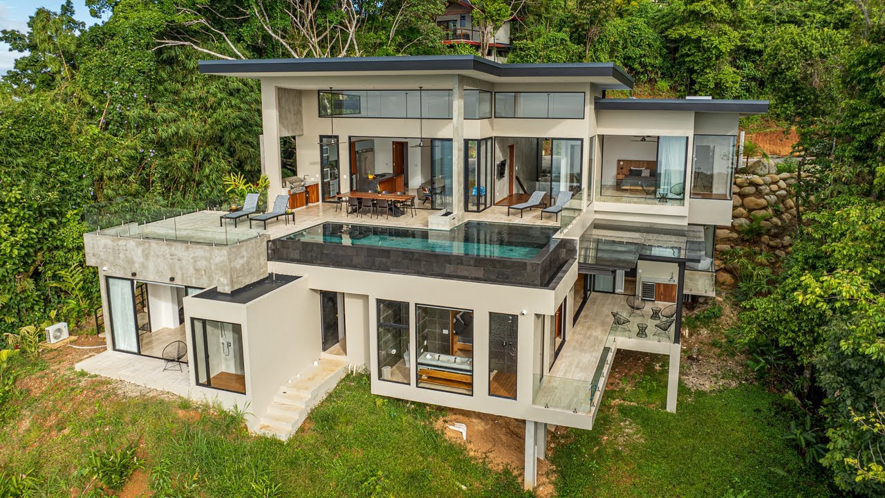 LUXURY HOME TOUR in Costa Rica's Central Pacific: Ocean View House | Professional Video by ConeCat