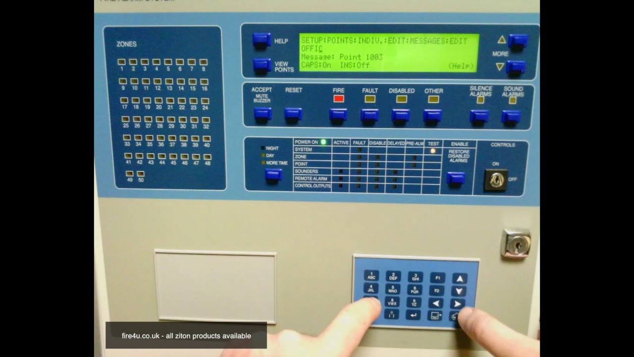 Ziton ZP3 Panel Change device location text / message