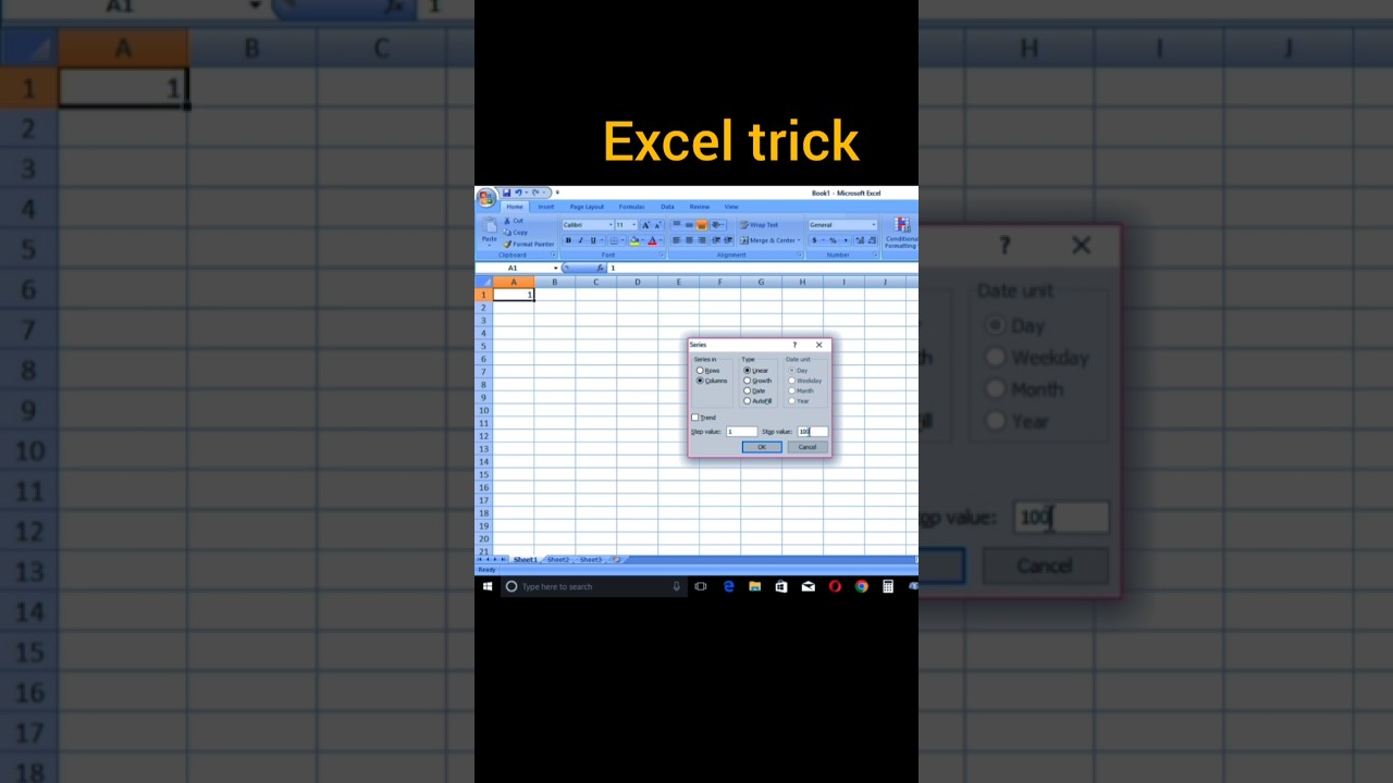 Serial by number trick in excel | 