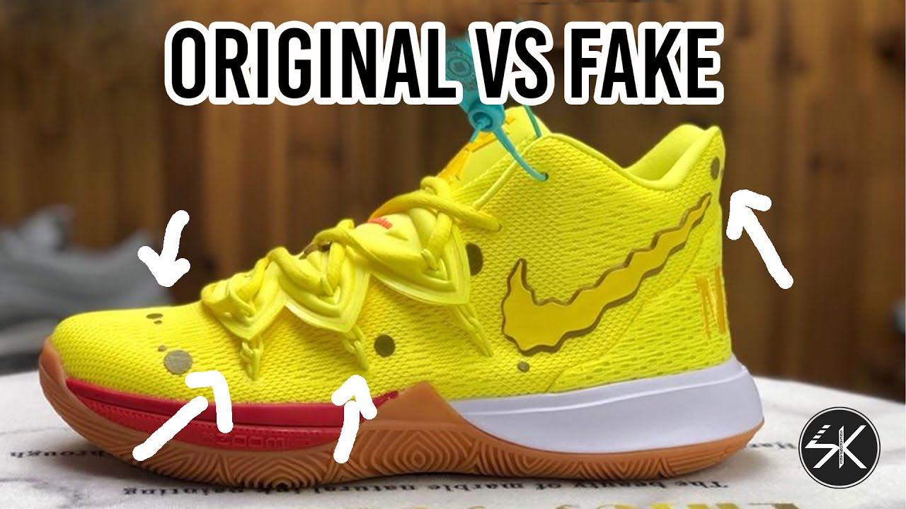 BE CAREFUL! Nike Kyrie 5 Spongebob SquarePants REAL VS FAKE