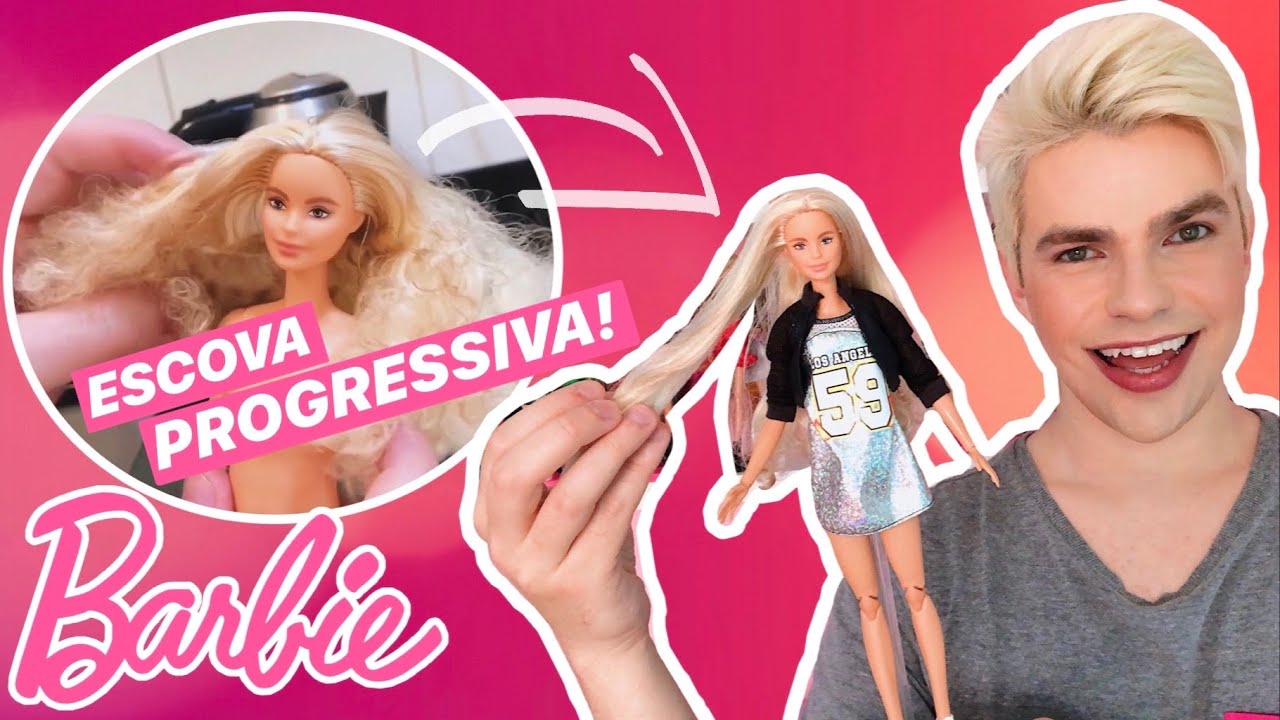 COMO FAZER PROGRESSIVA NO CABELO DA SUA BARBIE | Barbie Boy Maiderson