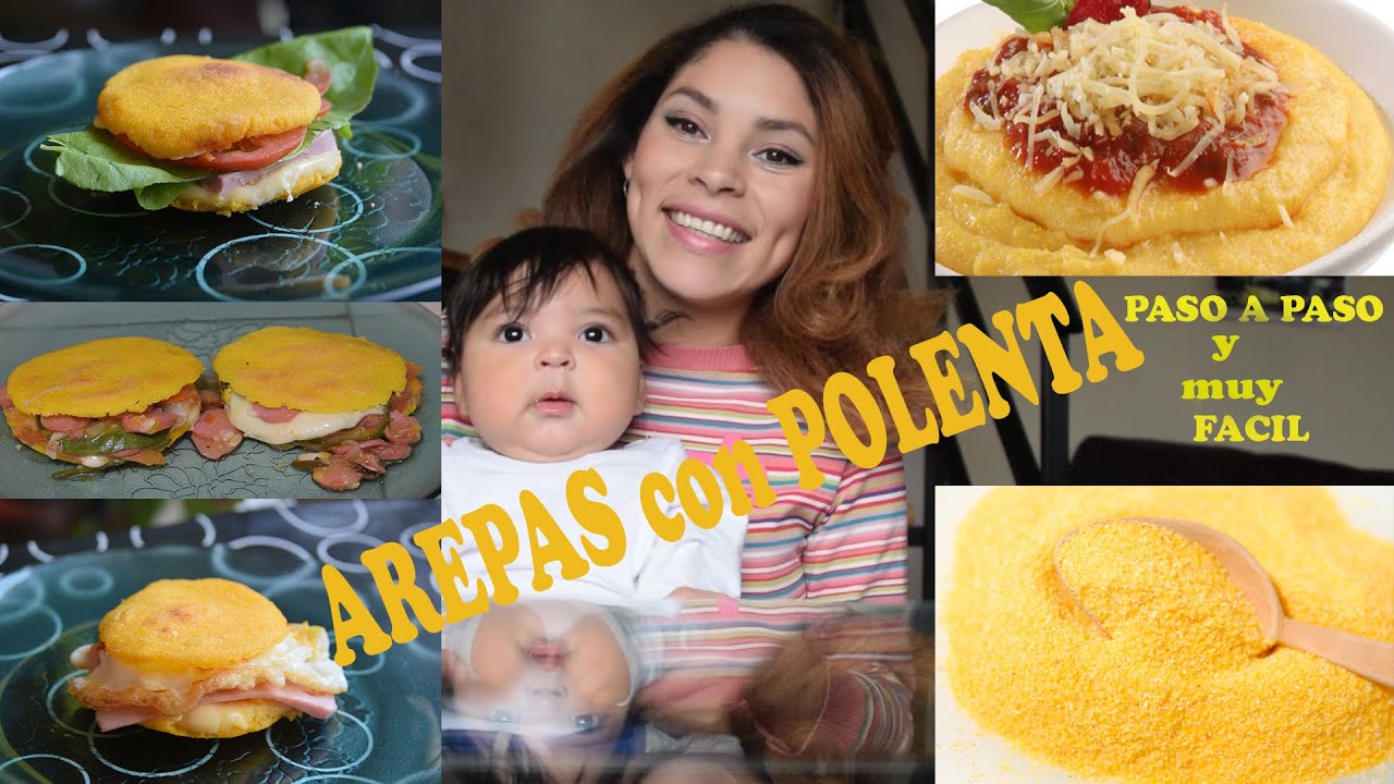 Arepas  Venezolanas con polenta - Super fácil y Económicas .