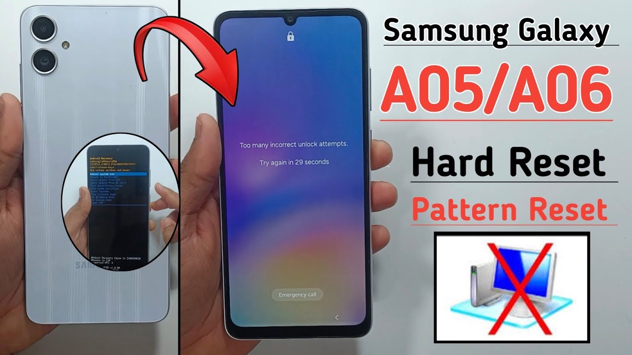 Galaxy A05/A06 Factory Reset 2025 Without PC | Hard Reset Samsung A06 Remove Pattern/Pin/Password