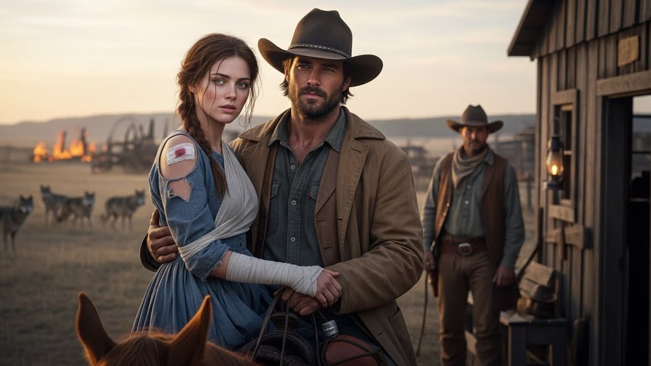 She Was Left Wounded After the Raid, A Cowboy Found Her and Fought Off the Wolves