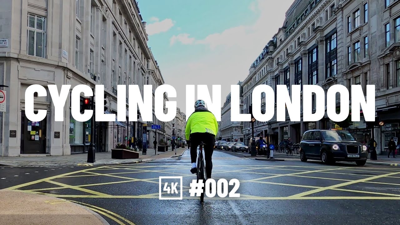 Cycling in London 4K - Oxford Street - Regent's Park - Regent's Street