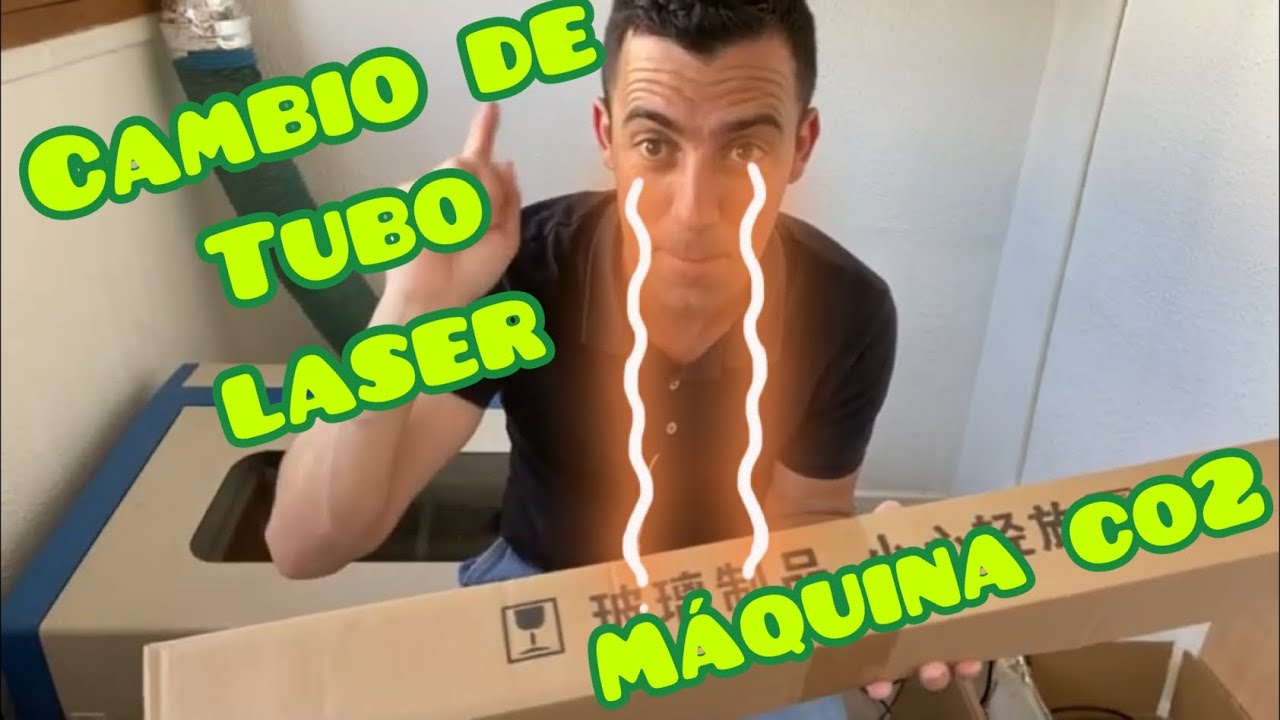 Como substituir tubo láser en máquina láser co2. Cambio de tubo láser