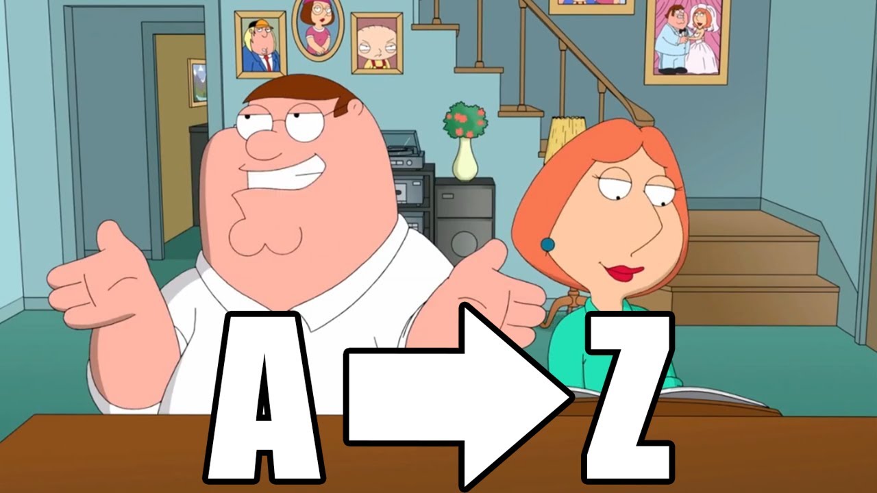 The Family Guy intro, but the lyrics are in alphabetical order