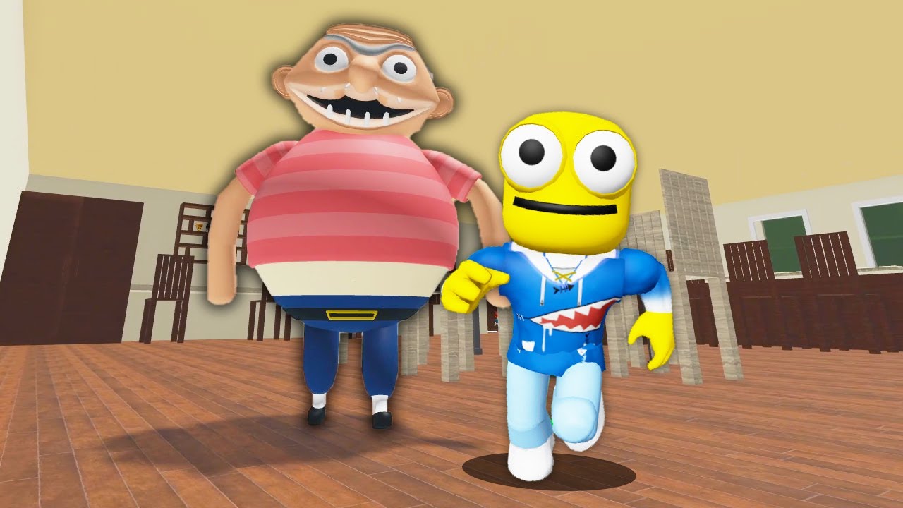 ENFERMER PAR LE GRAND PERE GROS MOCHE (Escape Evil Step Dad Obby)