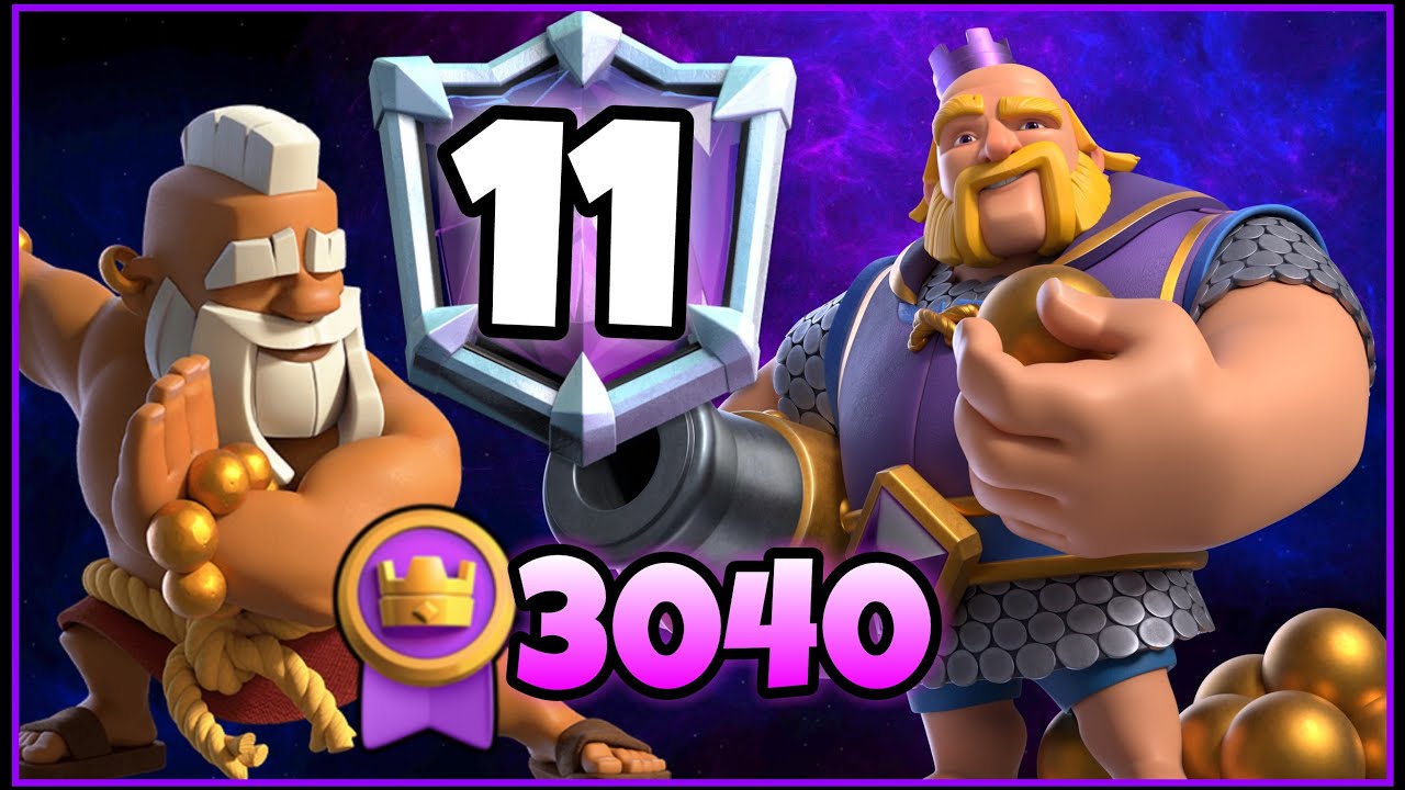 3040🥇with Royal Giant Monk Deck.!