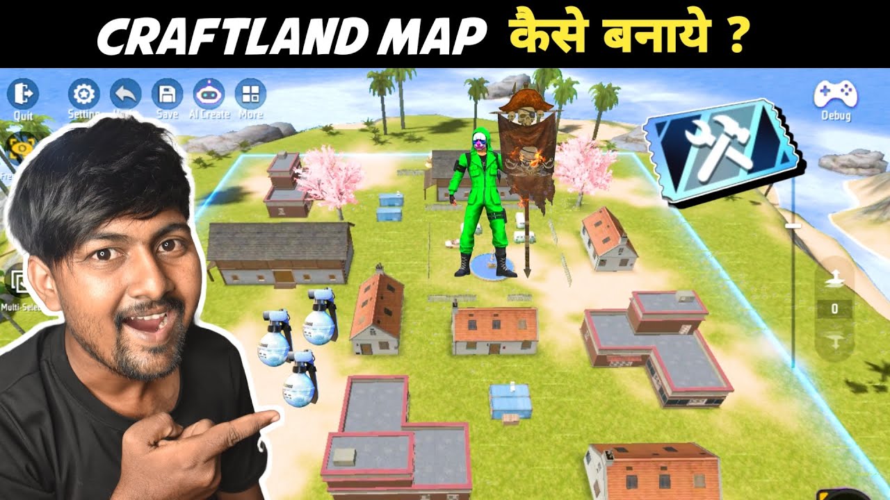 How To Make Map In Craftland Free Fire 🔥