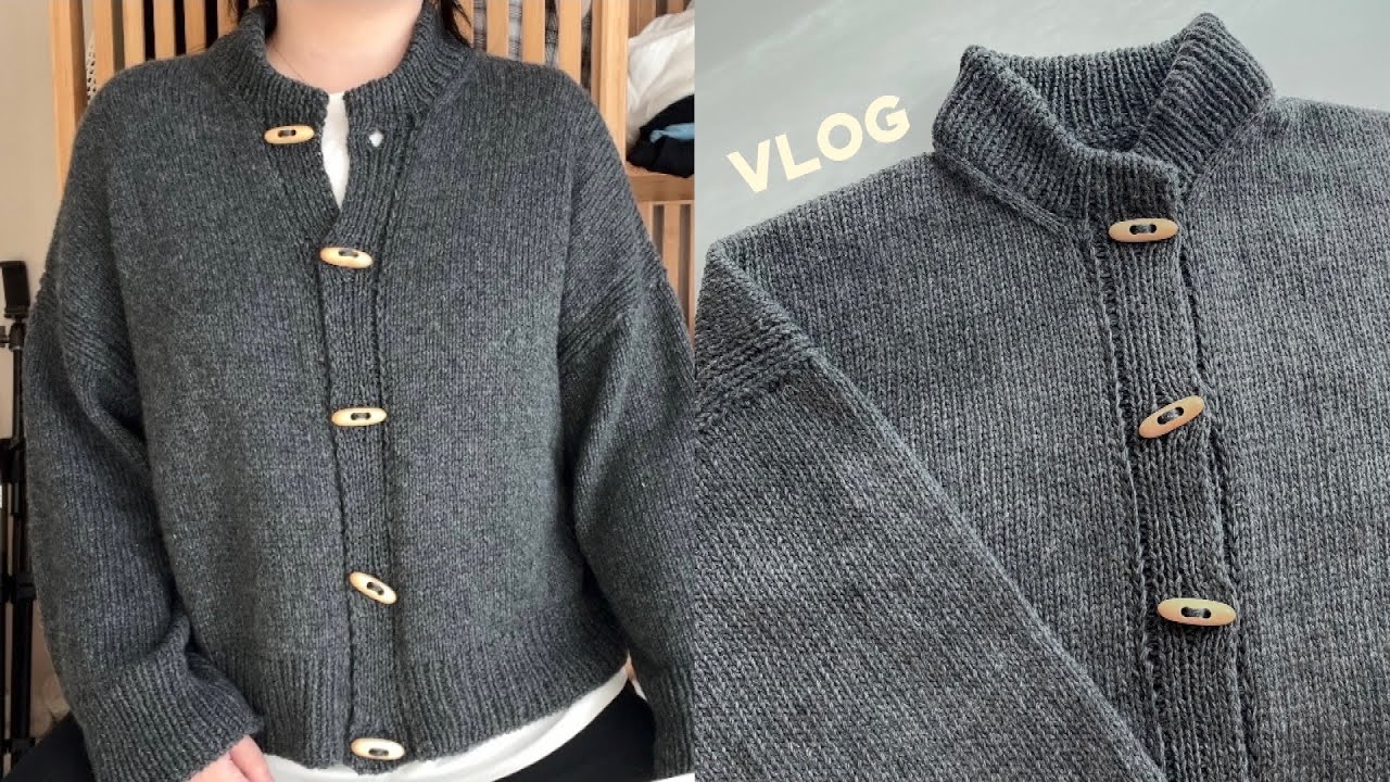 🪵떡볶이 단추+카라의 귀여움🐻 Ozetta ‘포트 자켓 Port Jacket’ 뜨개 브이로그/Knitting Vlog/라라뜨개