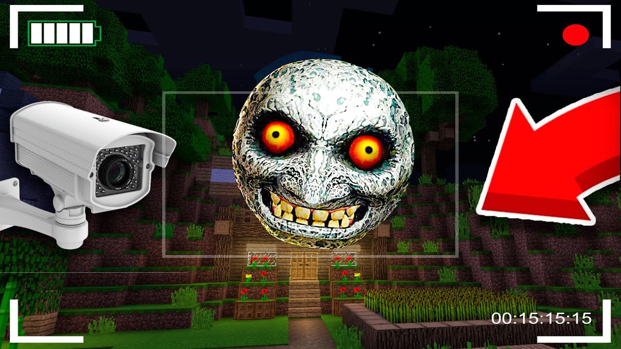 Я СЛЕЖУ ЗА ЛУНА ХУЛИГАН SCP ЧЕРЕЗ КАМЕРУ НОЧЬЮ В МАЙНКРАФТ LUNAR MOON MINECRAFT BALLFACE АЛЕКСБОЙ