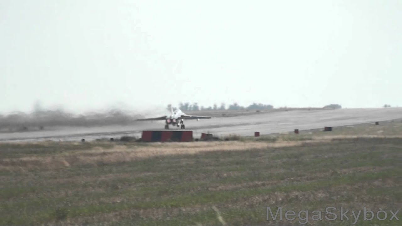 Russian Navy Sukhoi Su-24 take off & landing