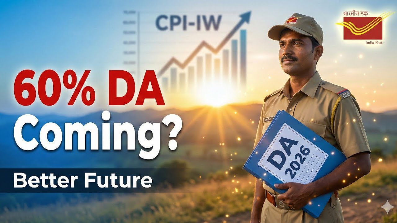 &ldquo;January 2026 DA Increment Confirmed! CPI-IW Index Se 60% DA Pukka | GDS & Employees Ka Fayda 🎉🔥&rdquo;