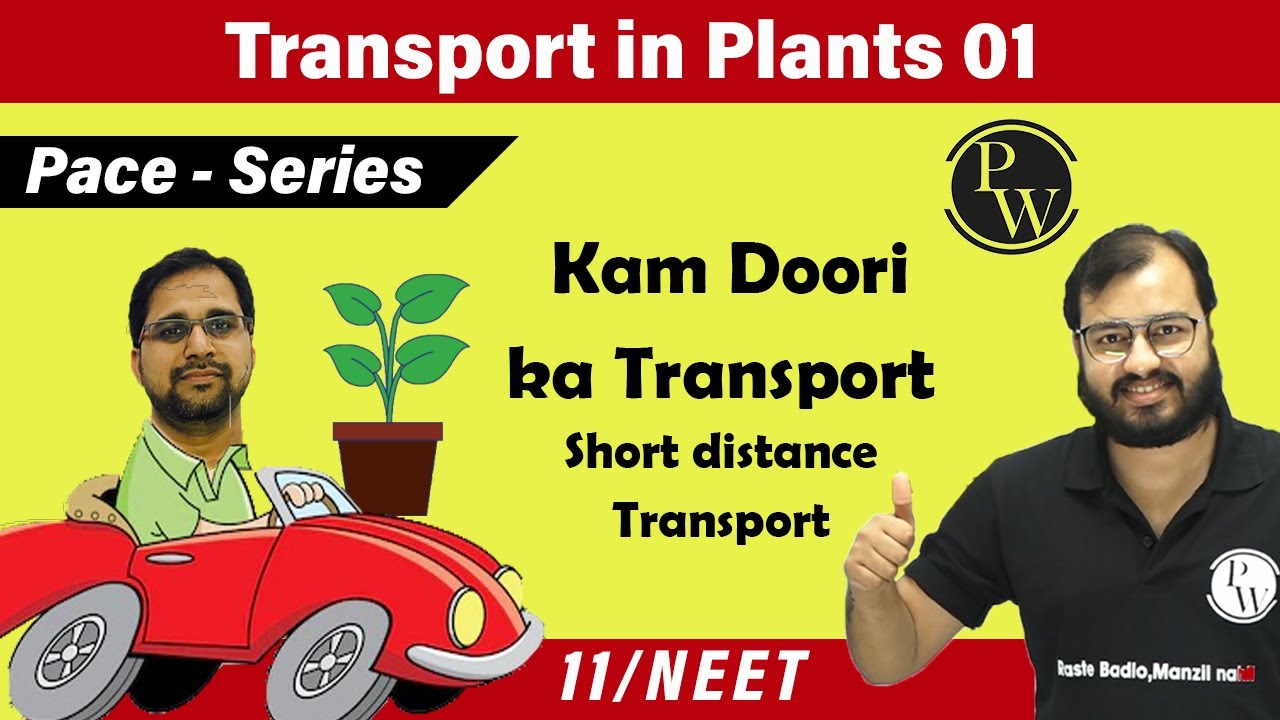 Transport in Plants 01 |Short Distance Transport | Class 11 | NEET| Pace Series