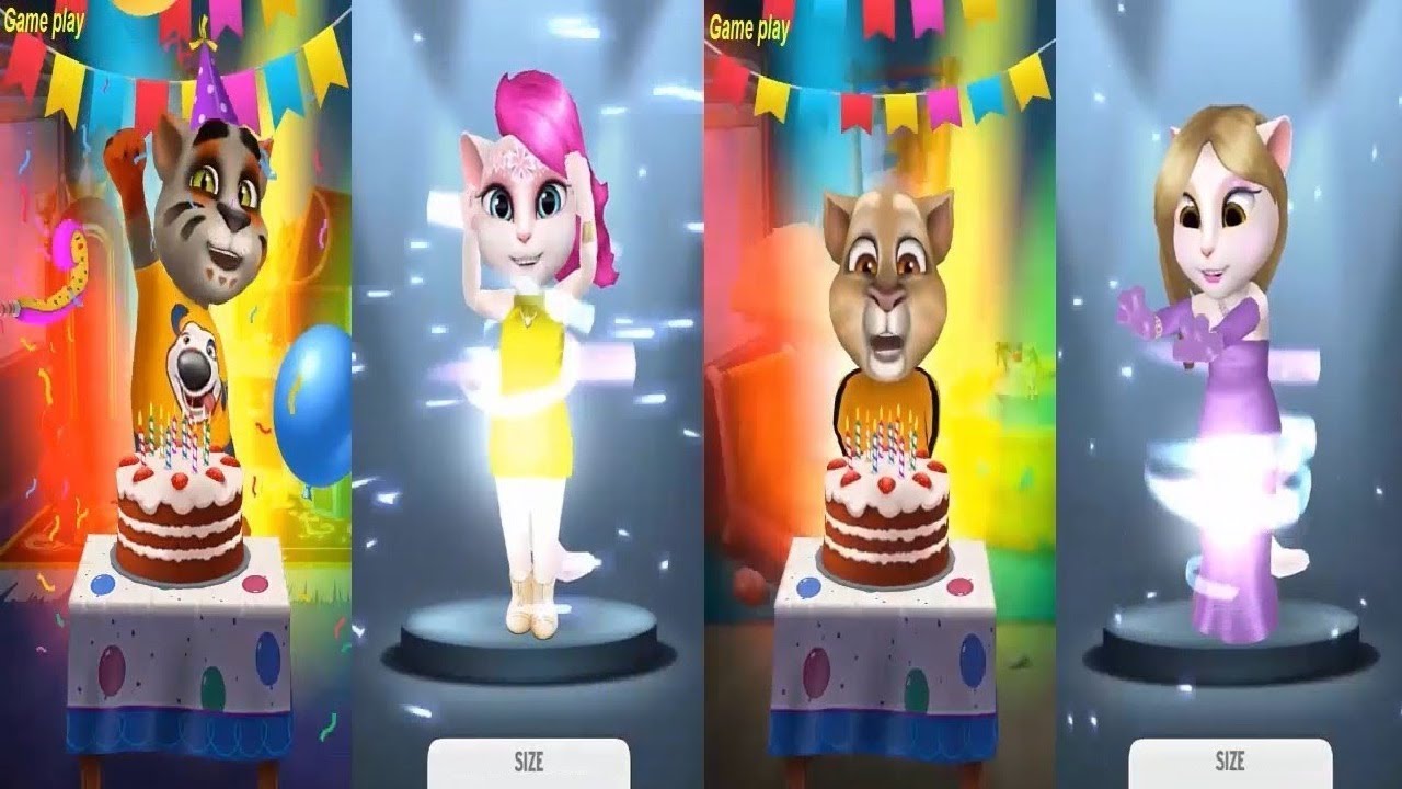 My Talking Tom LEVEL 270 VS LEVEL290 VS My Talking Angela LEVEL 591 VS LEVEL 631