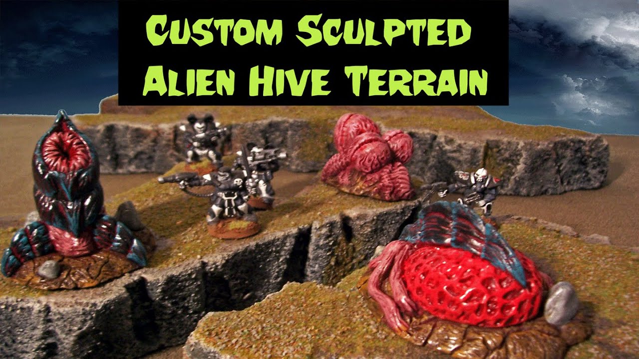 Custom Sculpted WH40K Tyranid Alien Hive Terrain