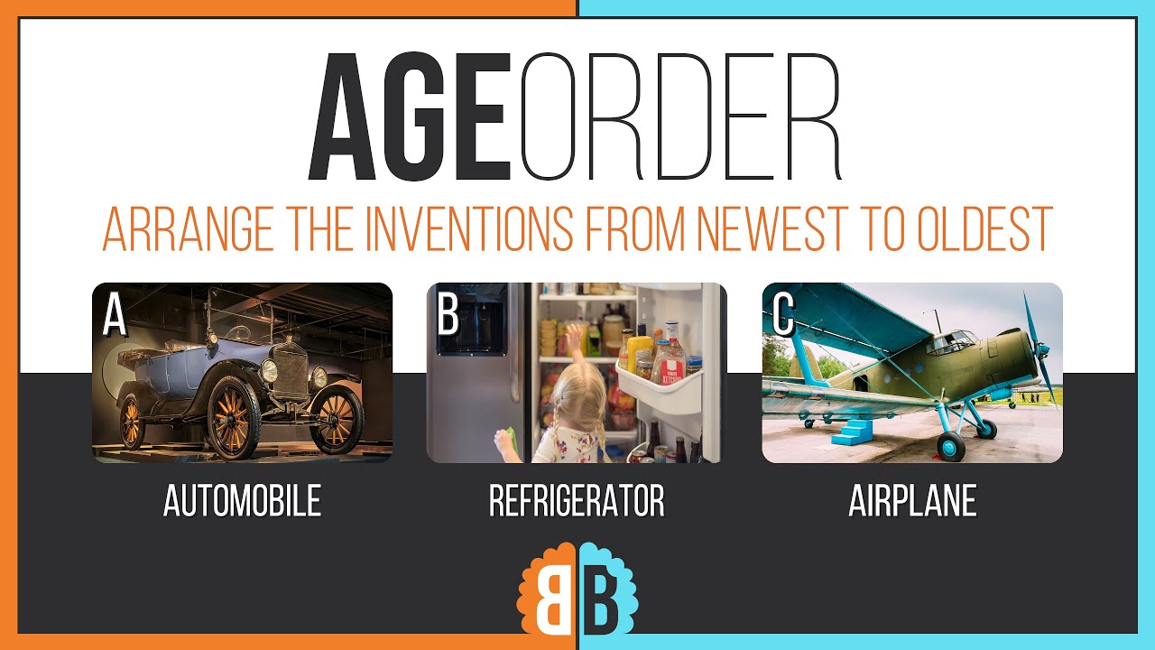 Arrange The Inventions From Newest to Oldest | AGE ORDER | Invention Quiz