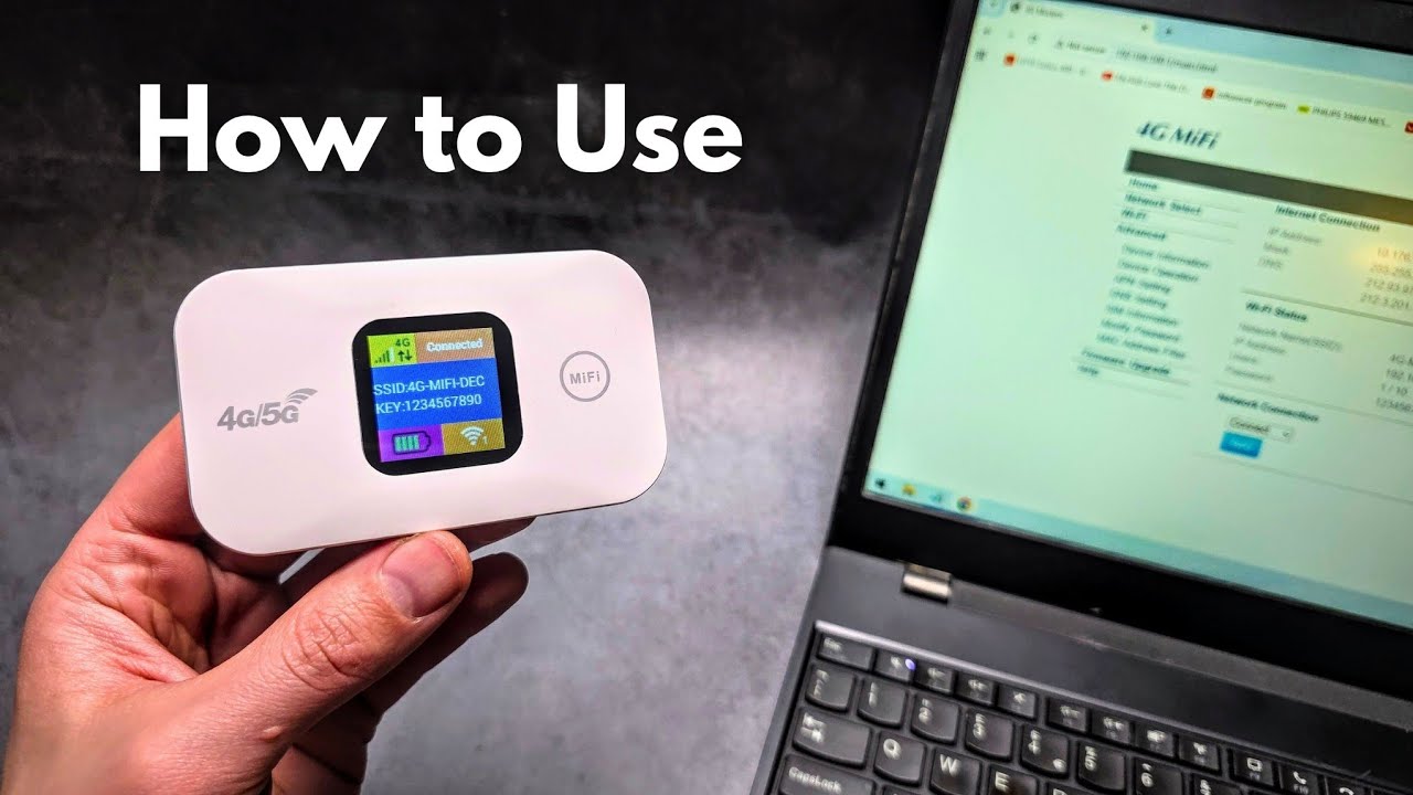 How to SETUP & Use - 4G WiFi Router , Portable MiFi Mobile HotSpot - H807 MF800 MF935 M30S 4G / 5G