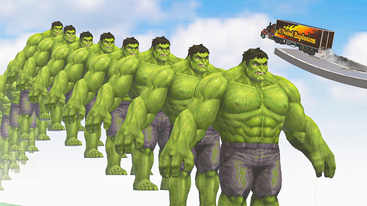 A LOT OF HULKS VS CARS 💥 - Teardown