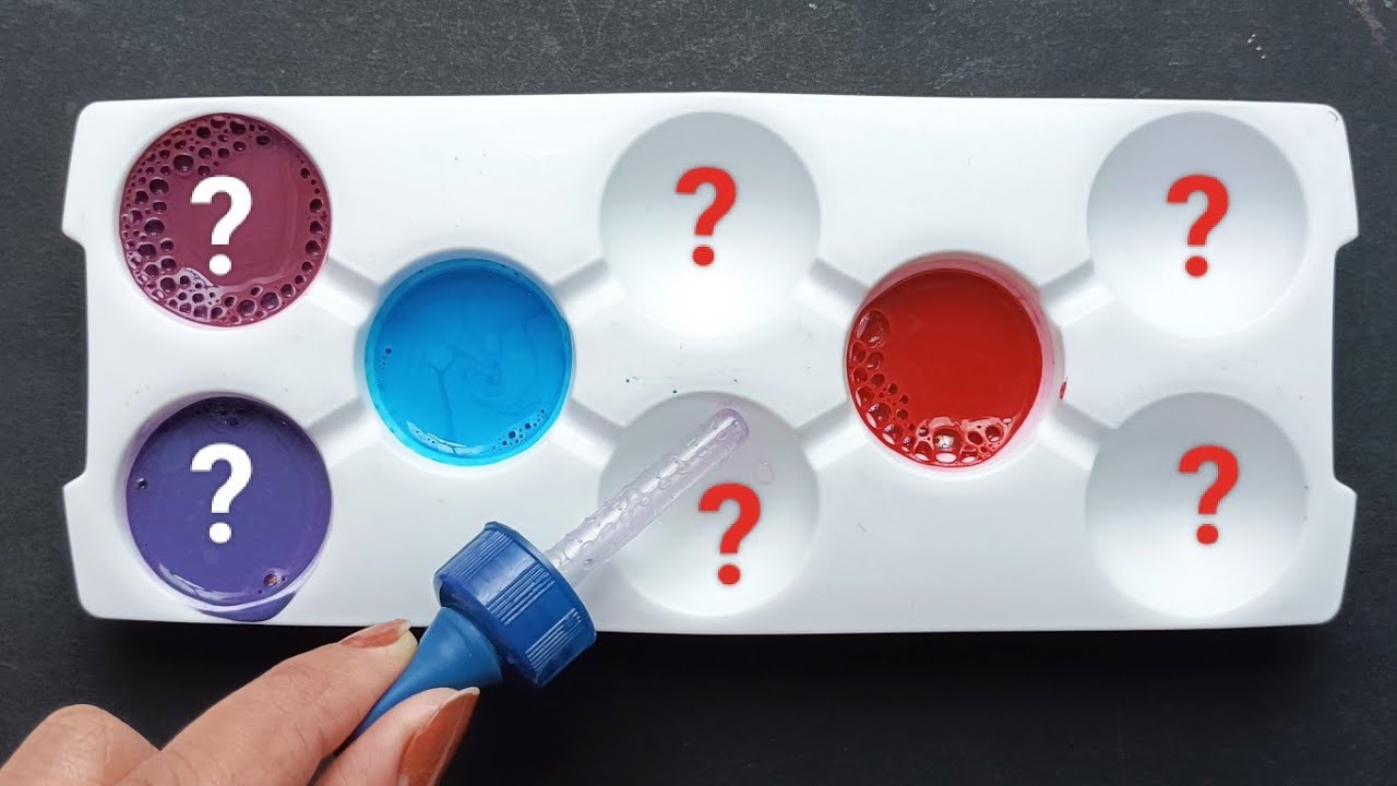 #Colormixing / Red VS Blue - Create 8 Beautiful Colors from Rainbow Color