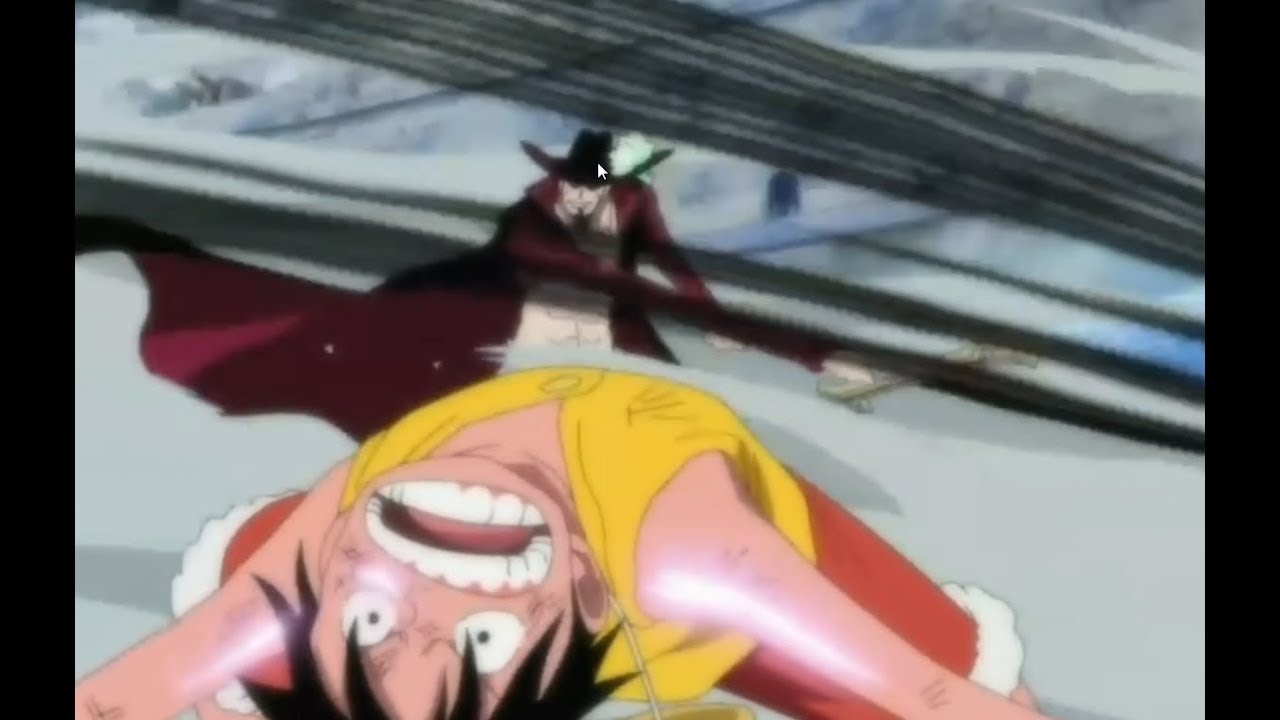 魯夫 vs 鷹眼米霍克  見聞色霸氣躲過一劫!?