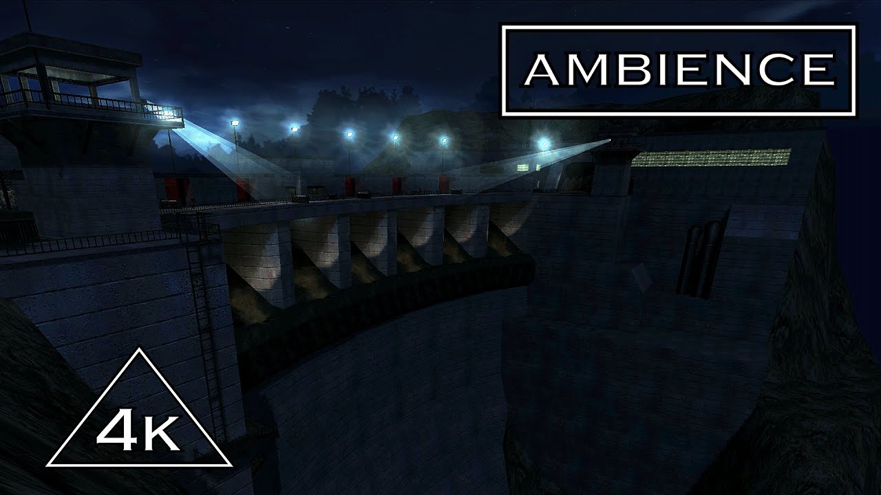 Mysterious Dam at Night - (Return to Castle Wolfenstein) - Game ambience 4 work, sleep & study