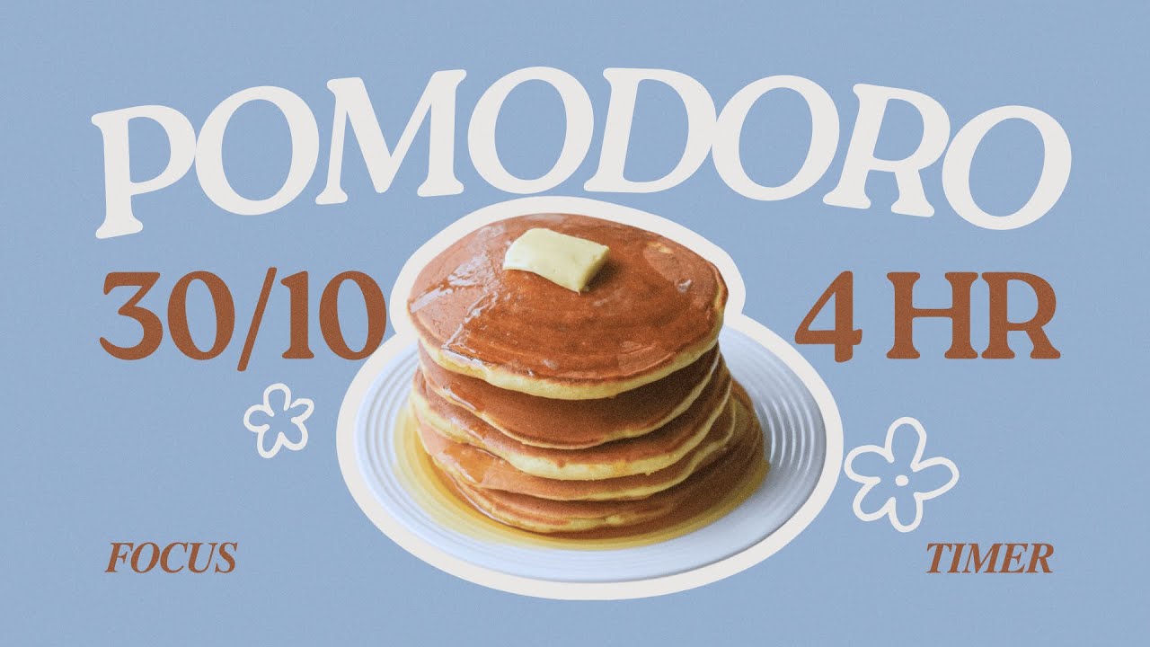 𝕓𝕦𝕥𝕥𝕖𝕣𝕞𝕚𝕝𝕜 𝕡𝕒𝕟𝕔𝕒𝕜𝕖𝕤 🥞 𝟺𝙷𝚁 𝟹𝟶/𝟷𝟶 𝟼𝚂𝙴𝚃𝚂 | pomodoro focus timer | cozy jazz | study with me