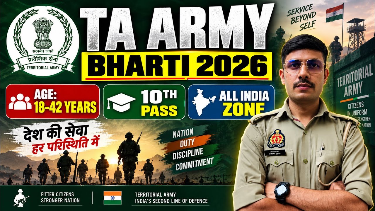 TA Army Recruitment 2026 | Territorial Army TA Army Bharti 2026 | Age, Syllabus, Height & Running