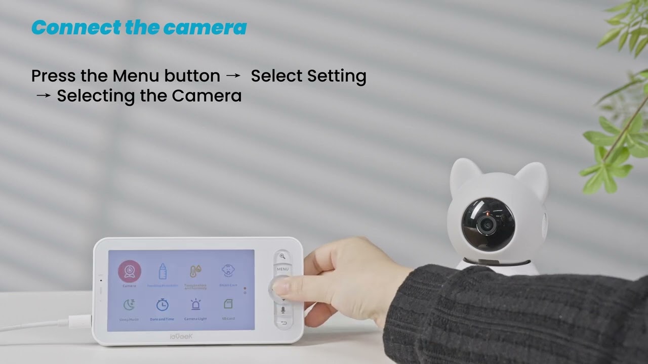 How to Connect the camera to the monitor for ieGeek Baby 1T