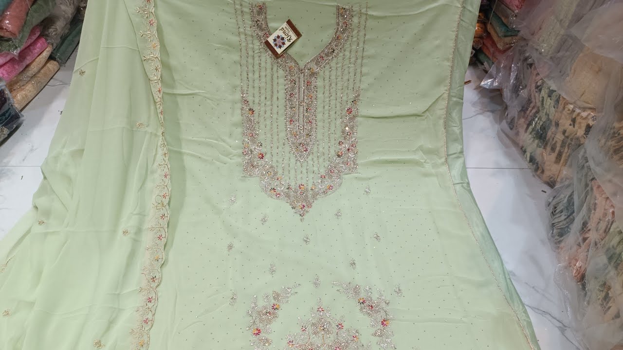 🥳🥳 Party Wear Suits on Georget with Heavy Jarkan Diamond Work 🥳🥳| Just ₹600 Designs •MMC•
