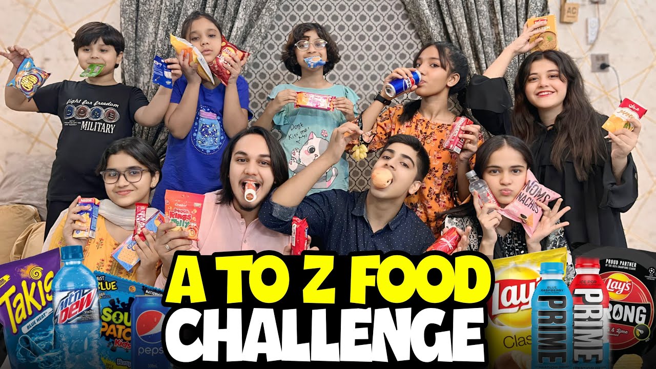 A to Z FOOD CHALLANGE WITH PAPA // VERY FUNNY