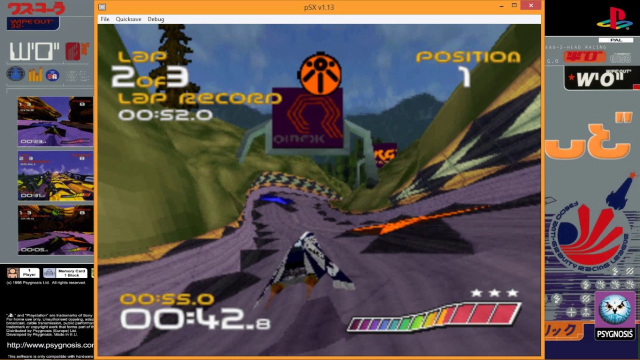 WipEout - Auricom - Championship Race - Venom - Karbonis - PlayStation - Psygnosis