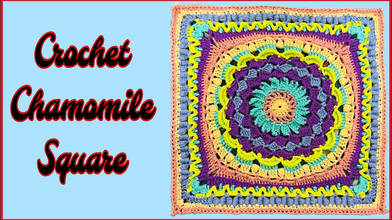 Crochet Chamomile Square ✅