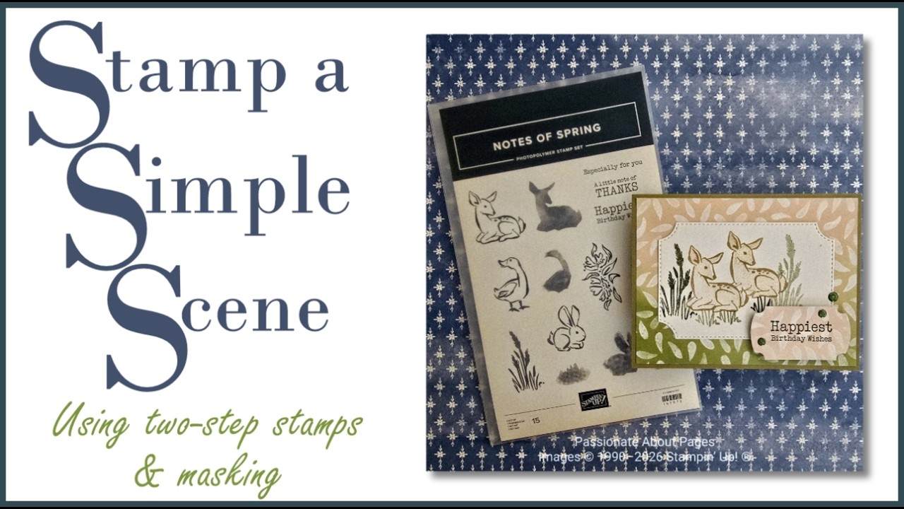 Create delightful scenes with the Notes of Spring Stamp Set and masking paper