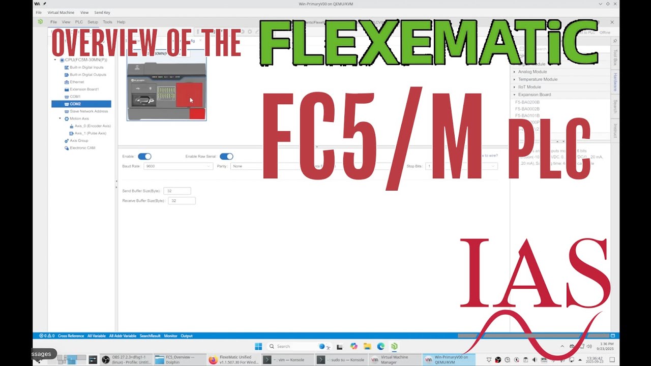 Testing the Flexematic FC5M PLC