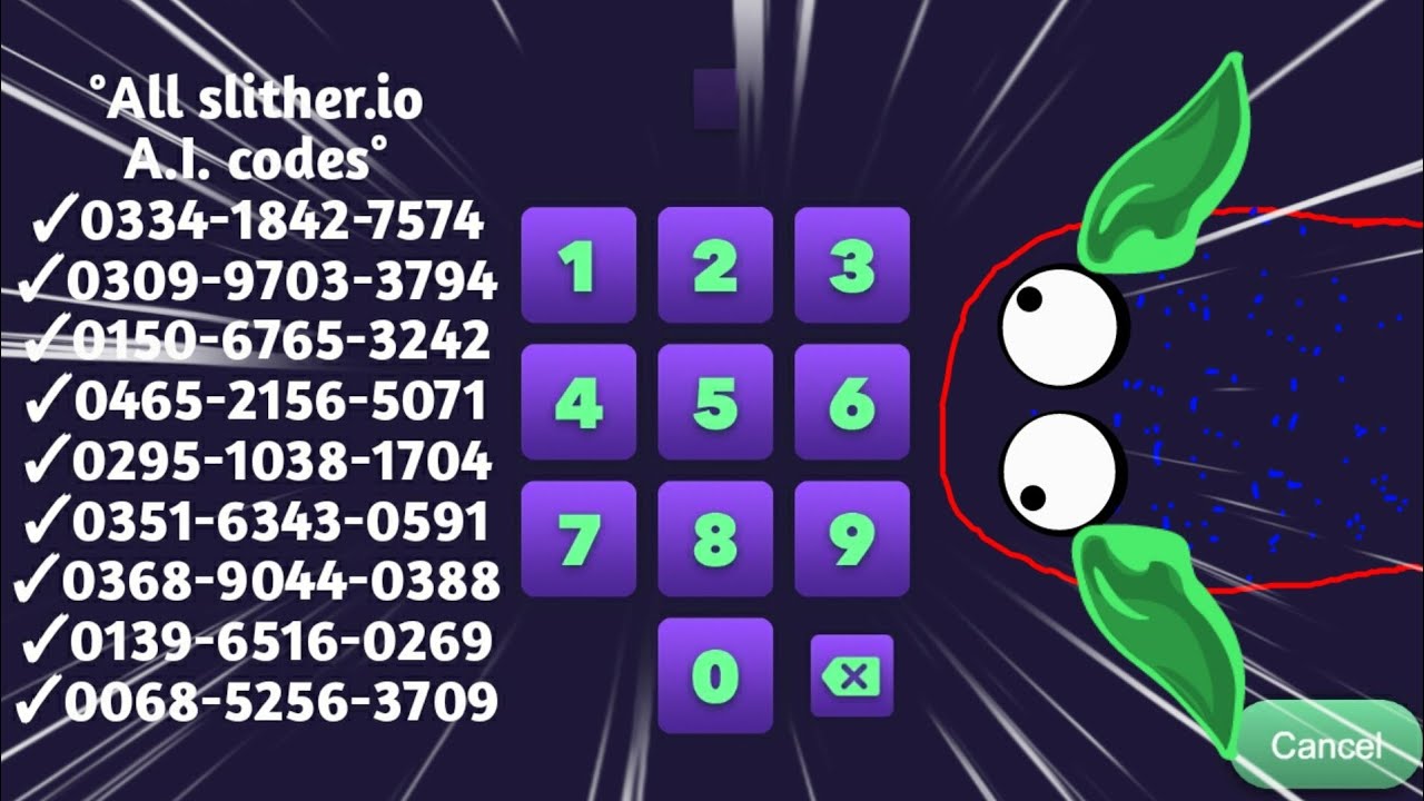 slither.io all codes 2020
