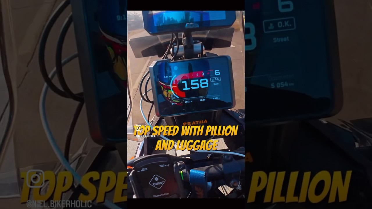 KTM ADV 390 2025 Top speed with pillion and luggage - STREET MODE 