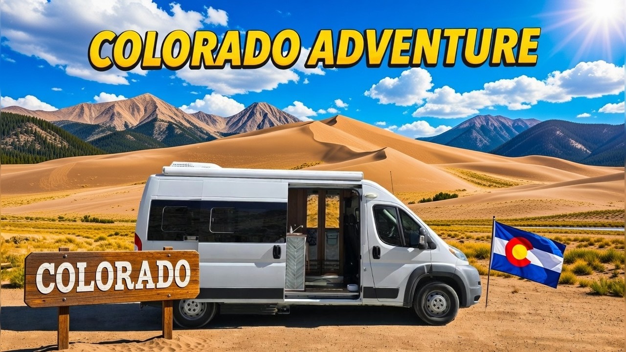 Epic Colorado Road Trip in Our New Campervan! Great Sand Dunes National Park, Zapata Waterfalls. Pt2